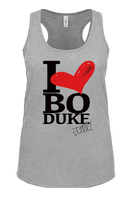 I Heart Bo Duke Still Gray Tank Top Shirt